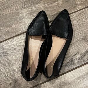 Essex Lane Black Pointed-Toe Slip-On Flats